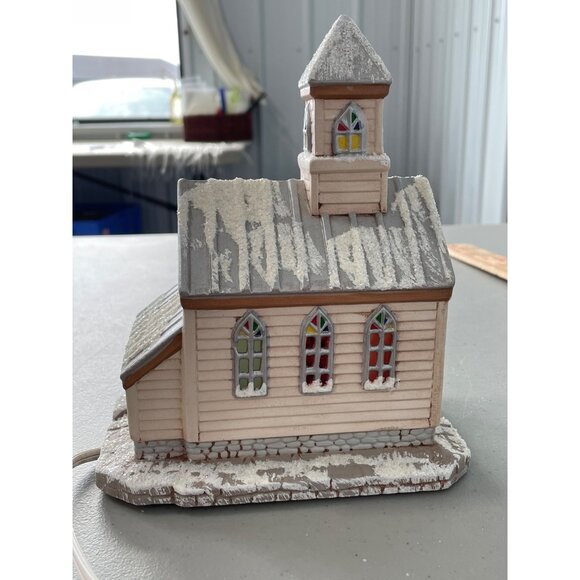 Christmas Remembrances Collectible Light up Church Beige Holiday Festive Decor - Picture 4 of 7